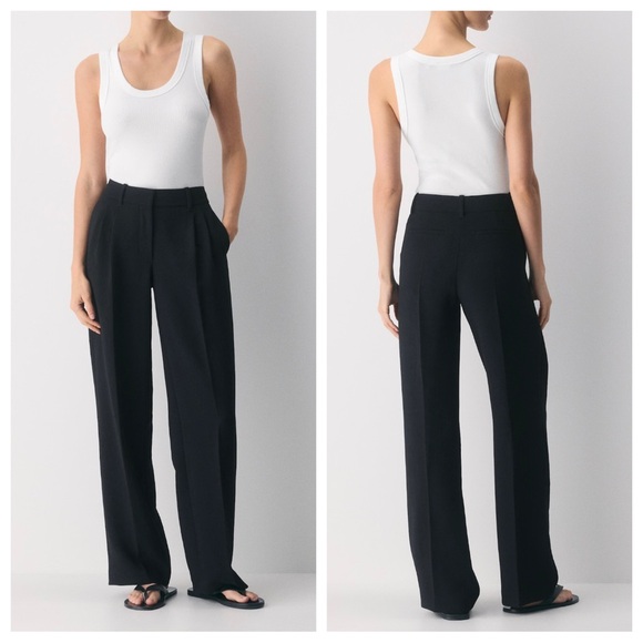 Aritzia NWT The Effortless Pant Lo-Rise Crepette Trousers Bottoms Tailored - Picture 2 of 8